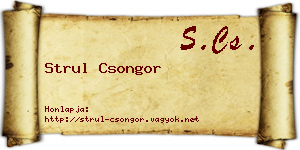 Strul Csongor névjegykártya